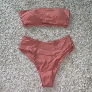 Shein Bandeau High Waist Bikini Set